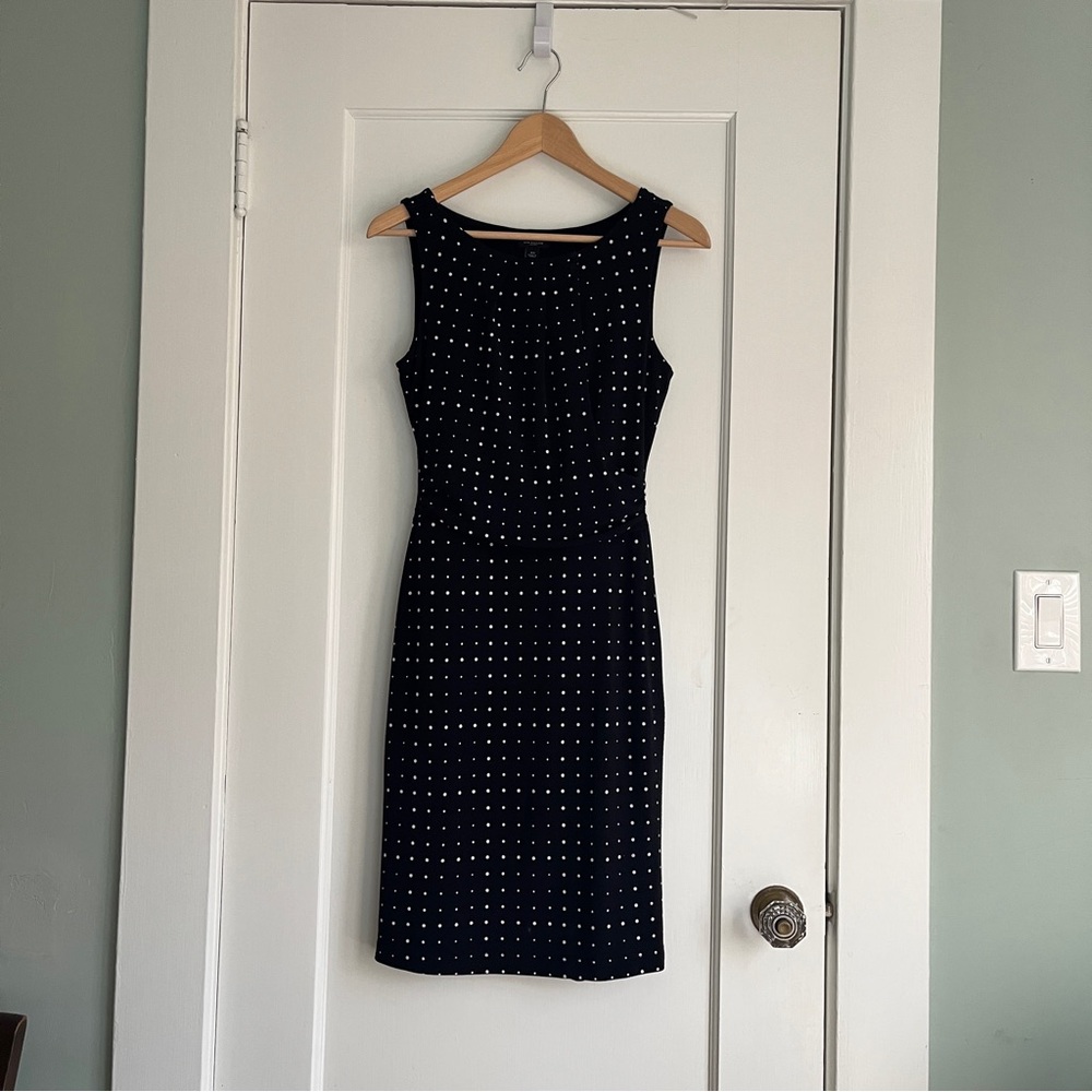 Ann Taylor Black and White Midi Dress